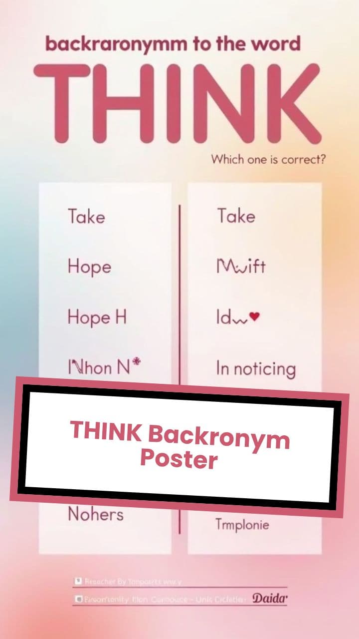 THINK Backronym Poster
