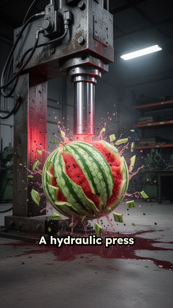 Hydraulic Press Smashes Watermelon