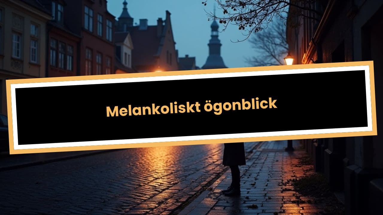 Melankoliskt ögonblick