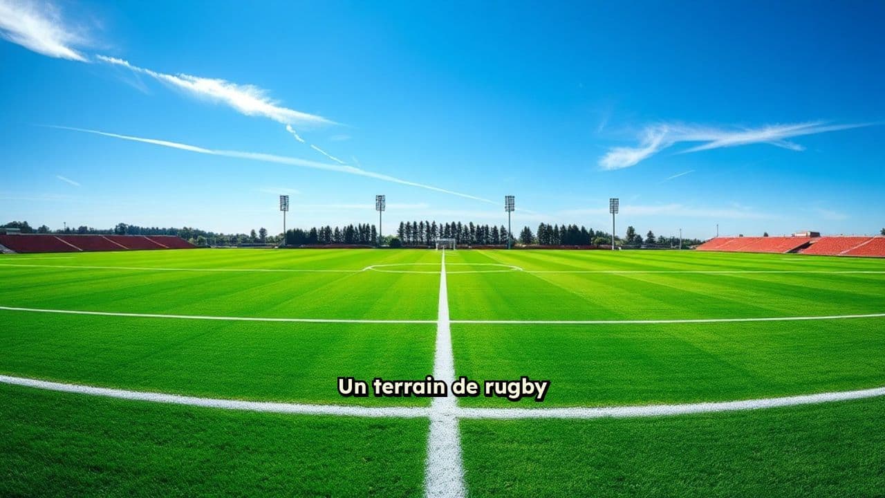 Dimensions et lignes du terrain de rugby