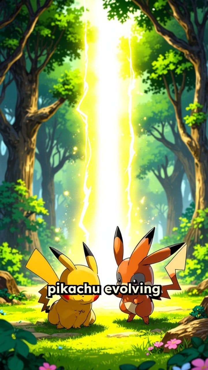 Pikachu Evolves into Raichu