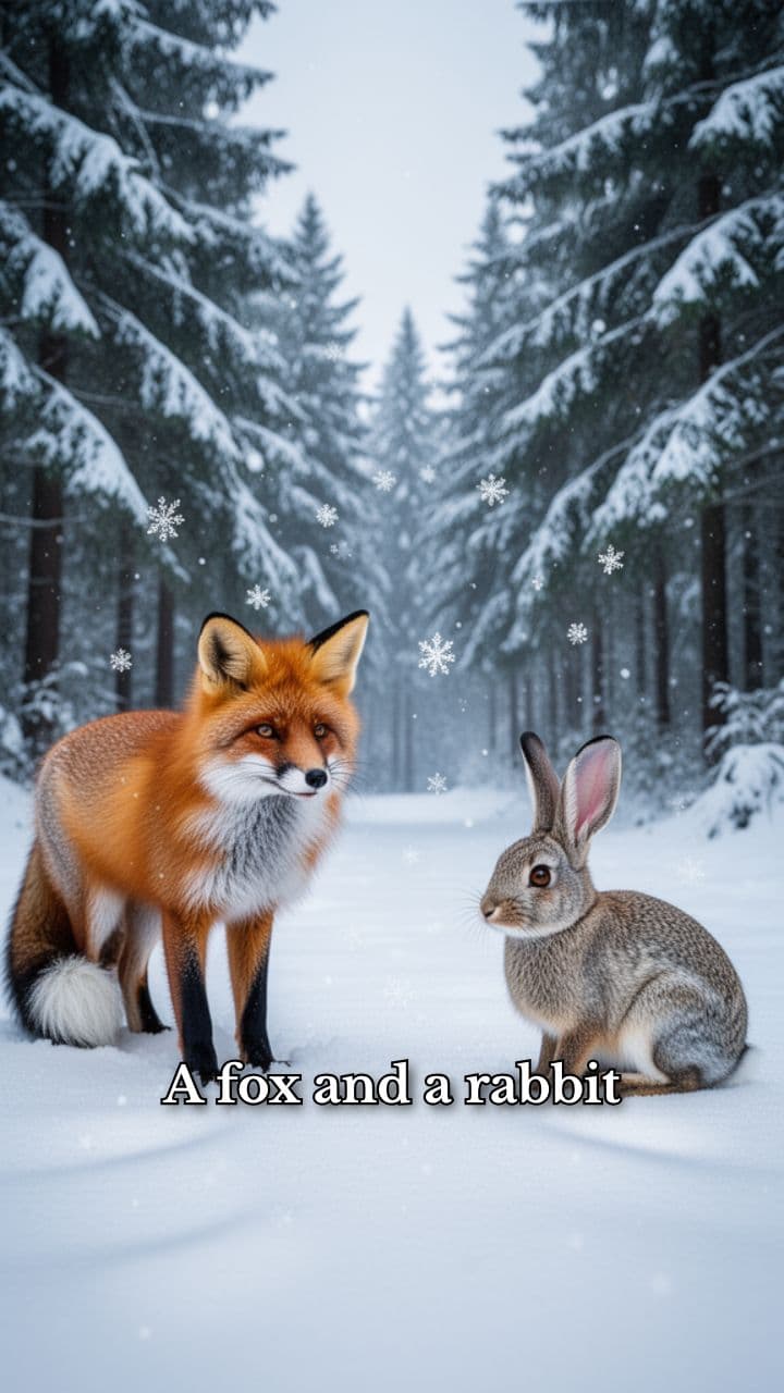 Snowy Clearing Friendship