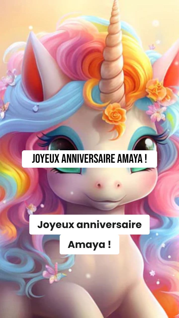 Joyeux Anniversaire Amaya