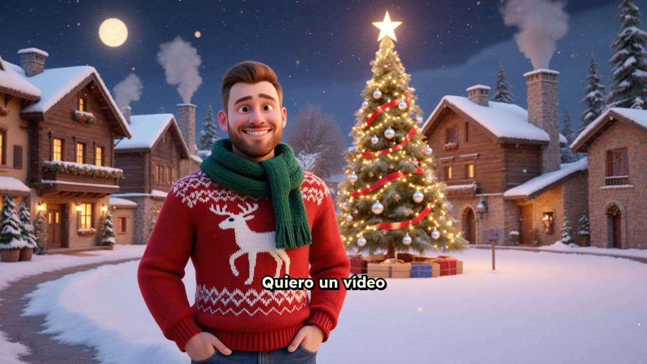 El Elfo Llega al Campamento de Navidad