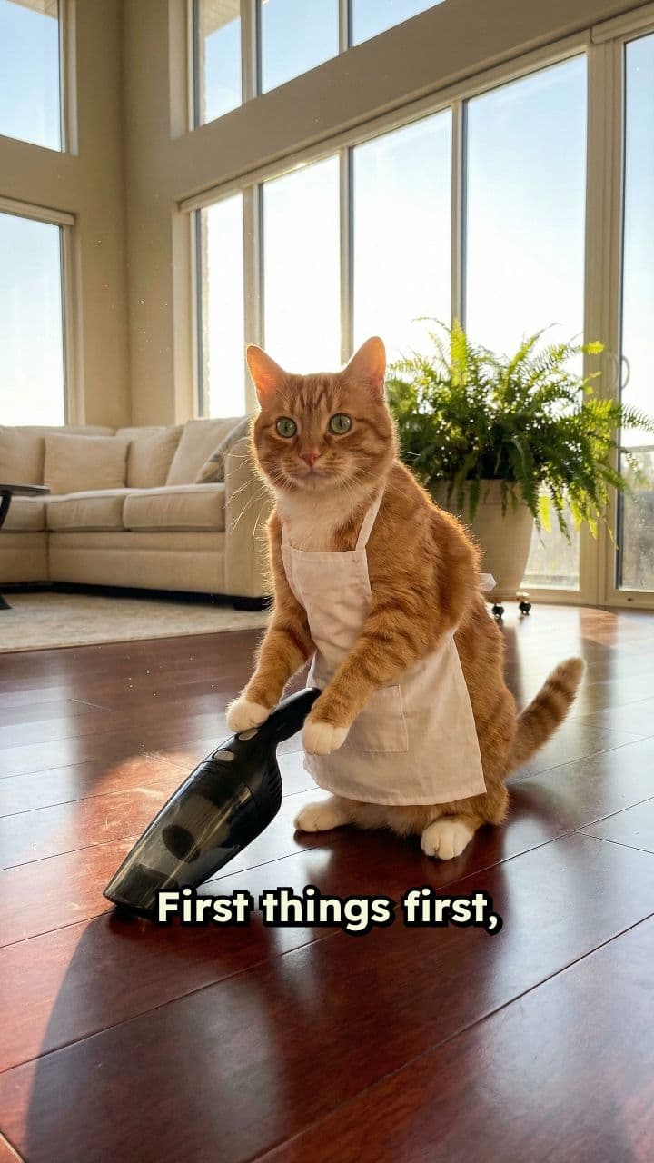 A Day in the Life of a Productive Orange Cat