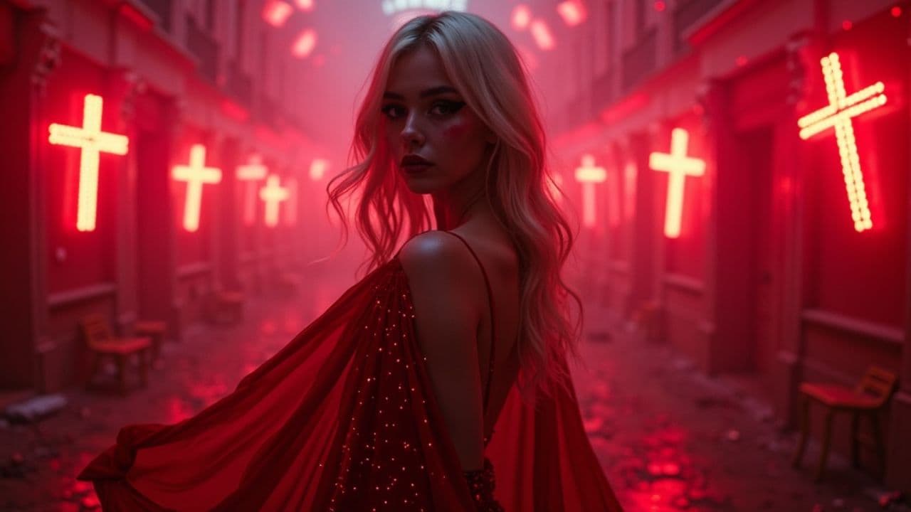 Vestido Rojo y Toros