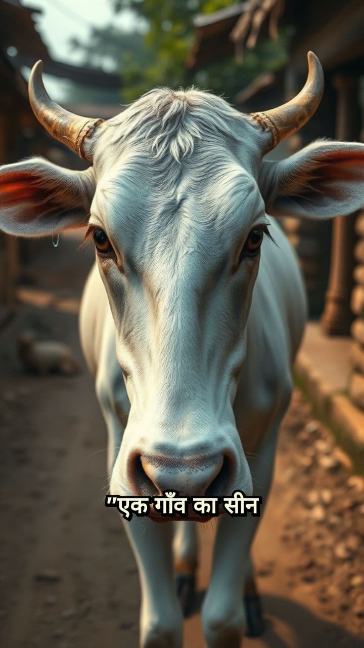 दुखी गाय और क्रोधित किसान