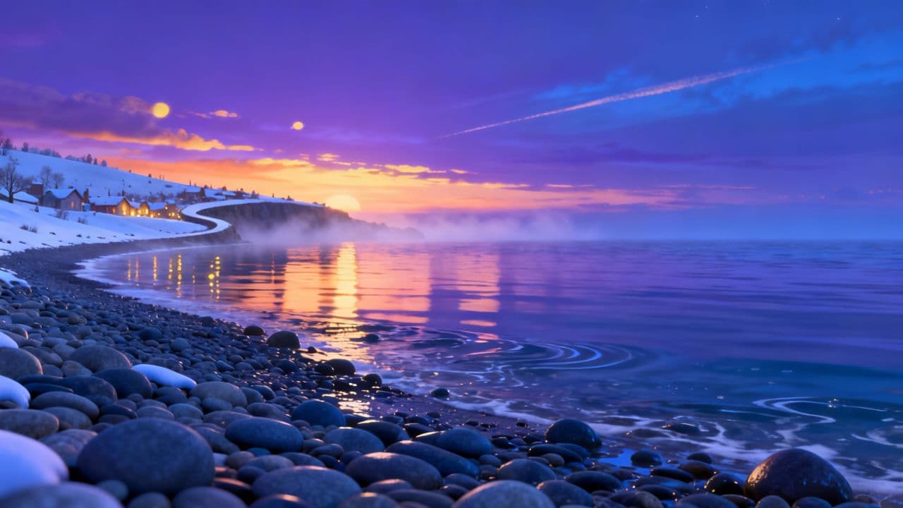 #7544-A Winter's Shoreline Connection