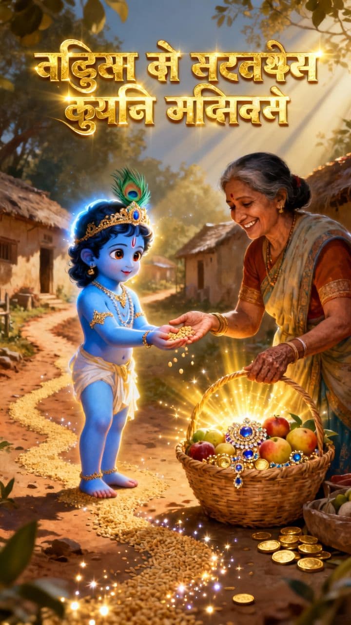 कृष्ण का प्रेम और फलवाली का आशीर्वाद