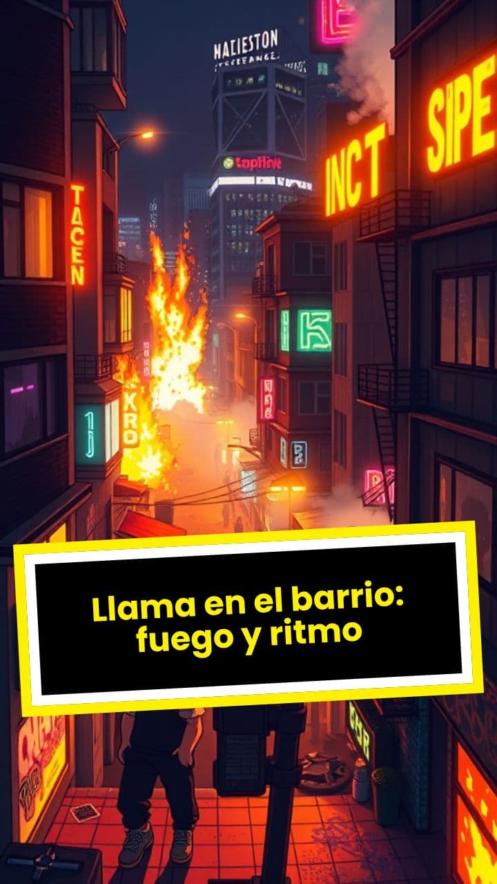 Llama en el barrio: fuego y ritmo