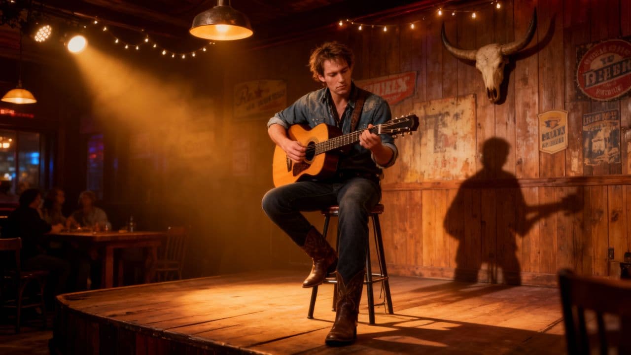 Guitar Tunes in a Texas Bar