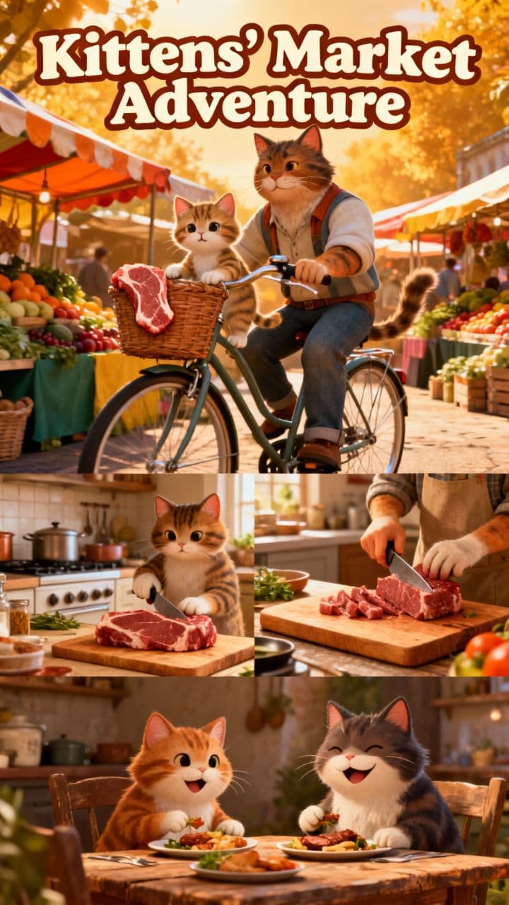 Kittens' Market Adventure