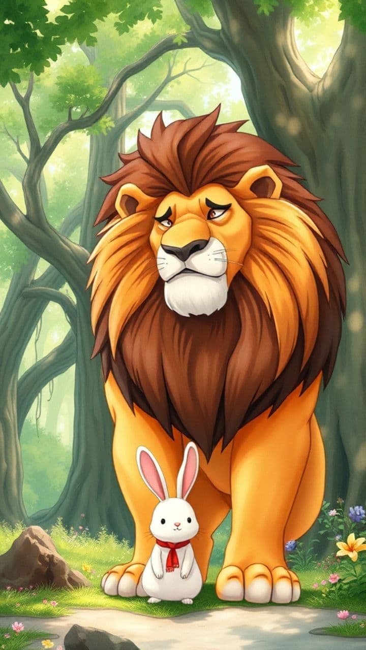 புத்திசாலி முயலும் சிங்கமும்