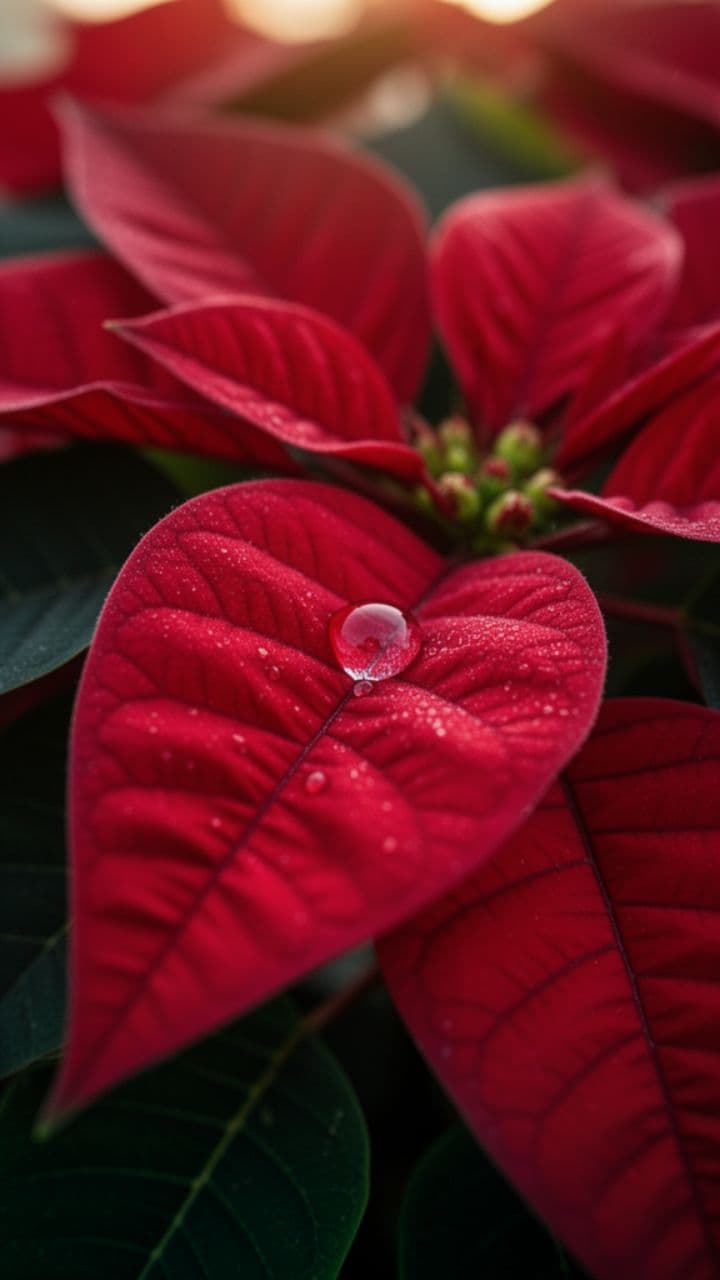 Poinsettia Party in Winter Sun