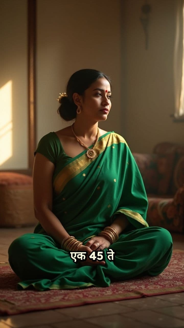 देवघरातील पूजा दृश्य