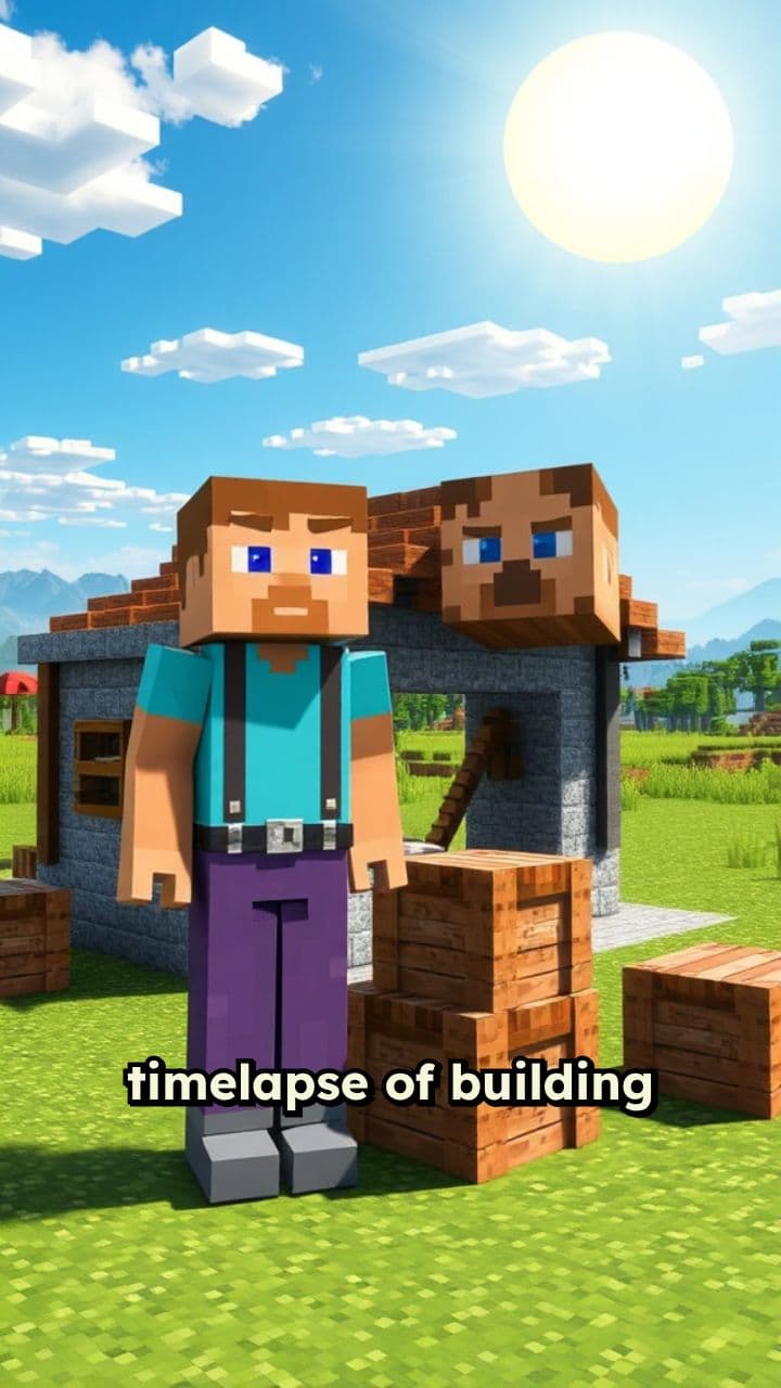 Minecraft Wooden Starter House Timelapse
