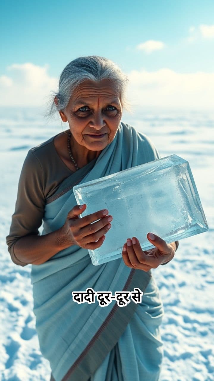 दादी और बंदर का बर्फीला घर