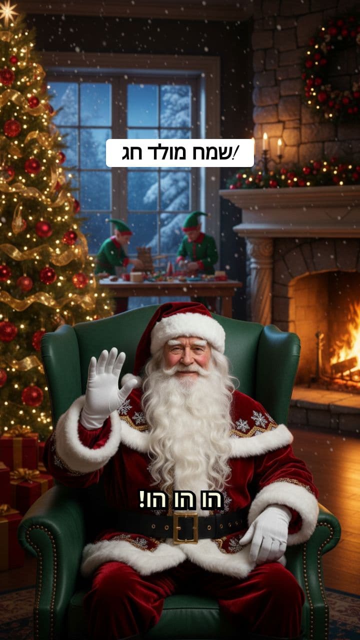 ברכת חג מולד קסומה ממתנה קלאוס