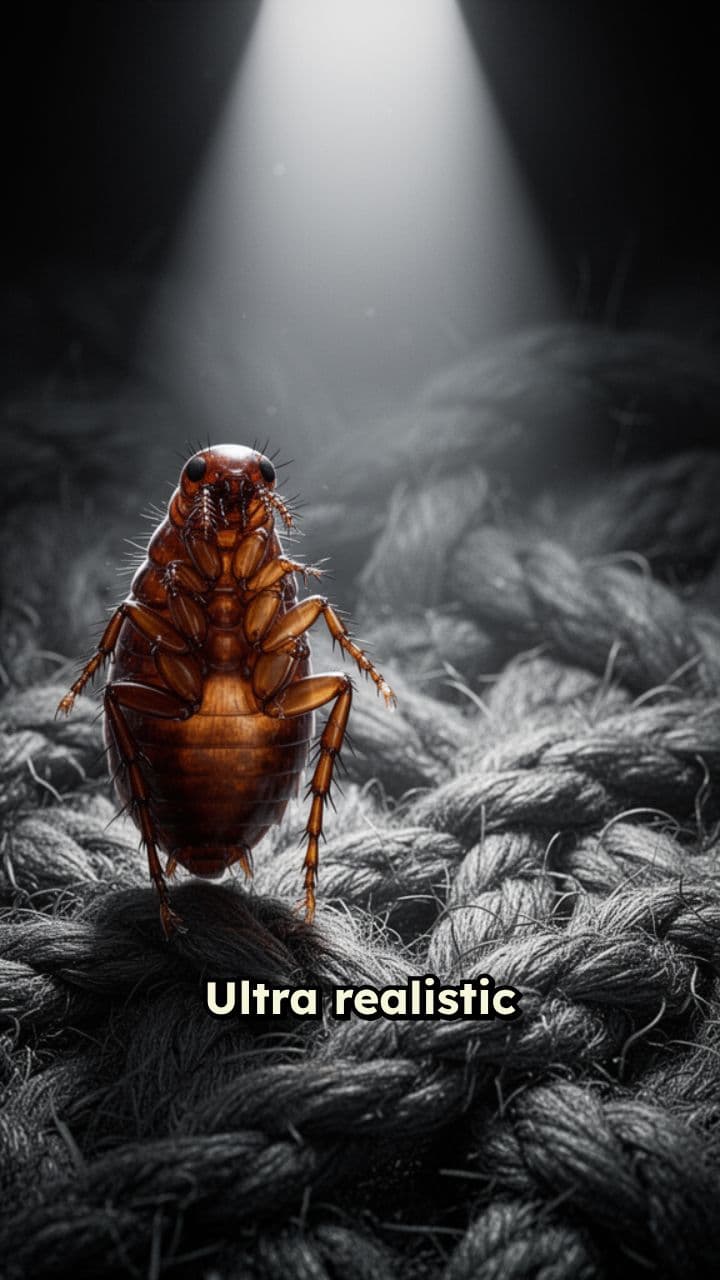 Ultra-Realistic Flea Macro Shot