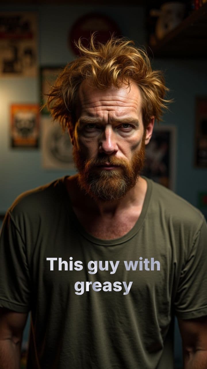 Unmatched Confidence with Greasy Hair