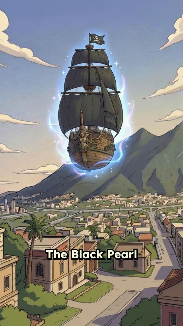 The Black Pearl Over San Pedro