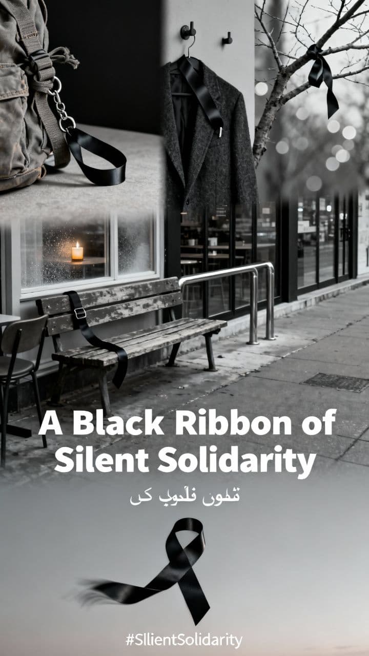 A Black Ribbon of Silent Solidarity