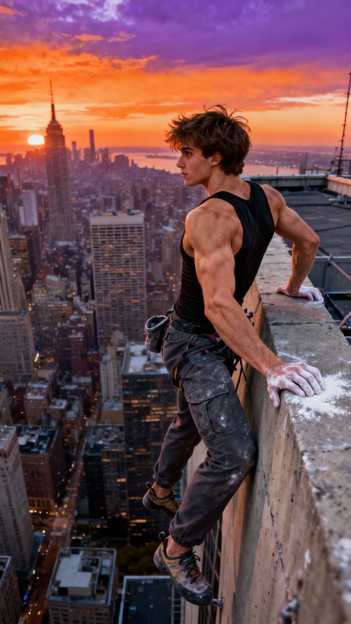 Skyscraper Pull-Ups by a 19-Year-Old