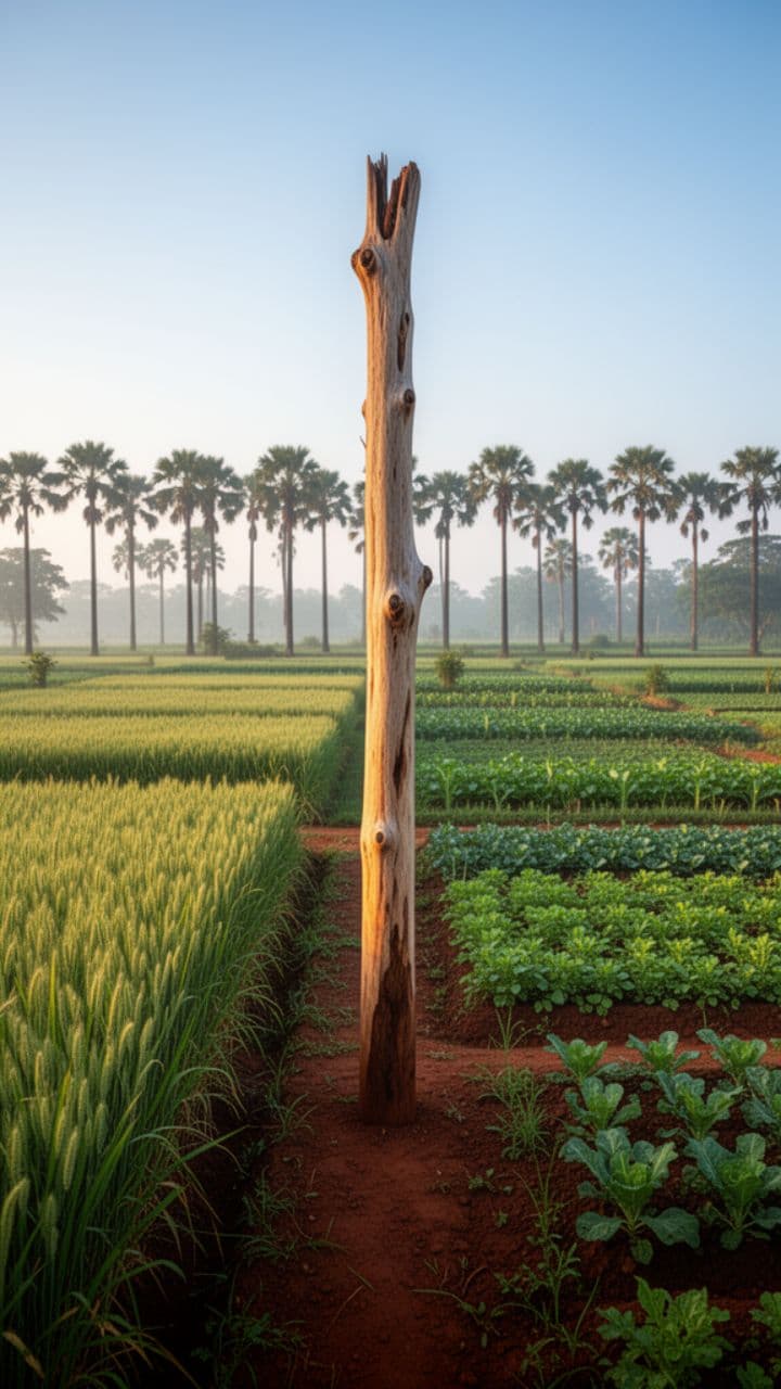 Guarded Farmland by the Neem Tree