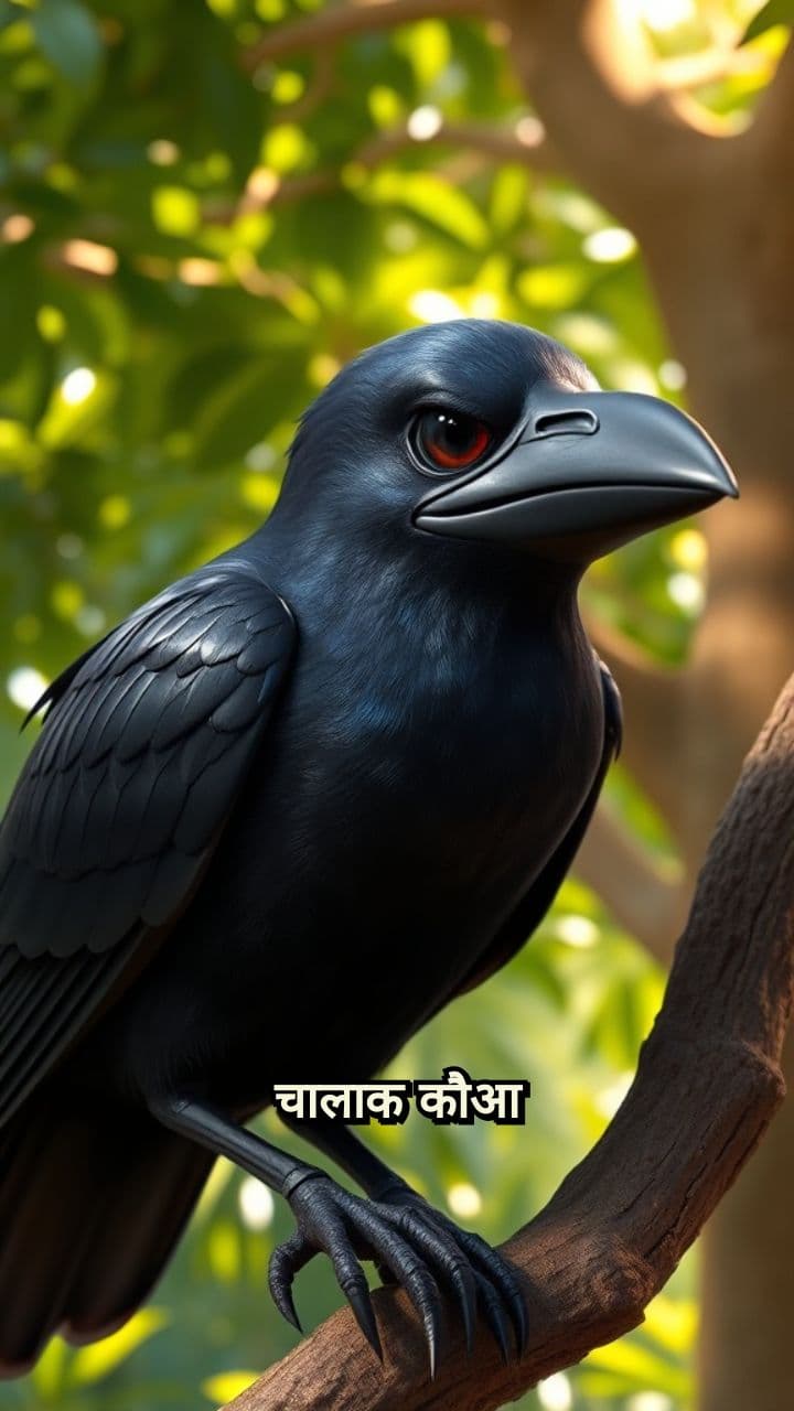 चालाक कौआ और घड़ा