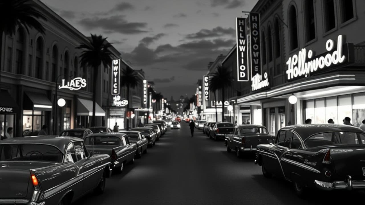 Nostalgic Night in a Classic Sedan