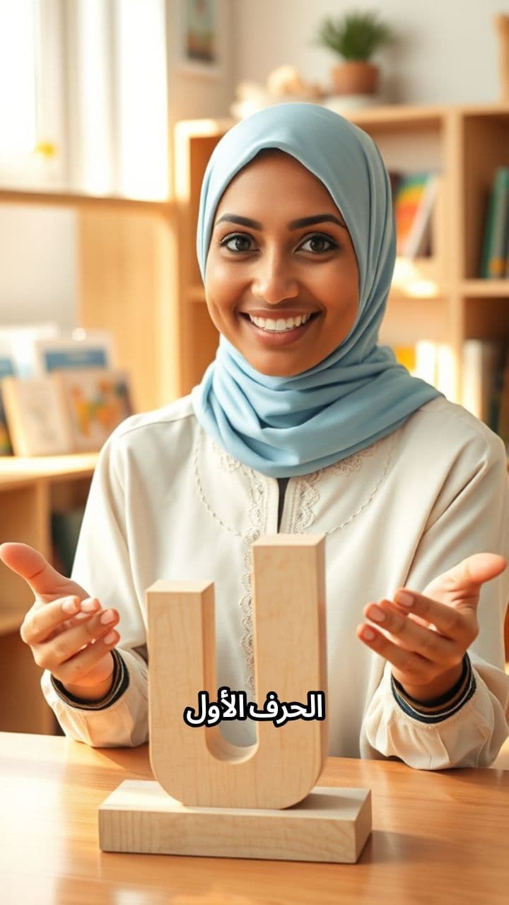 تعلم كتابة الحروف العربية الأولى