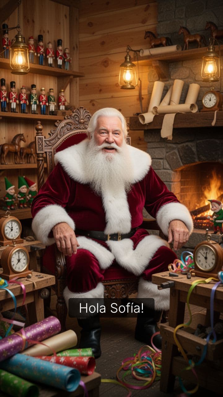 Mensaje Navideño de Papá Noel para Sofía