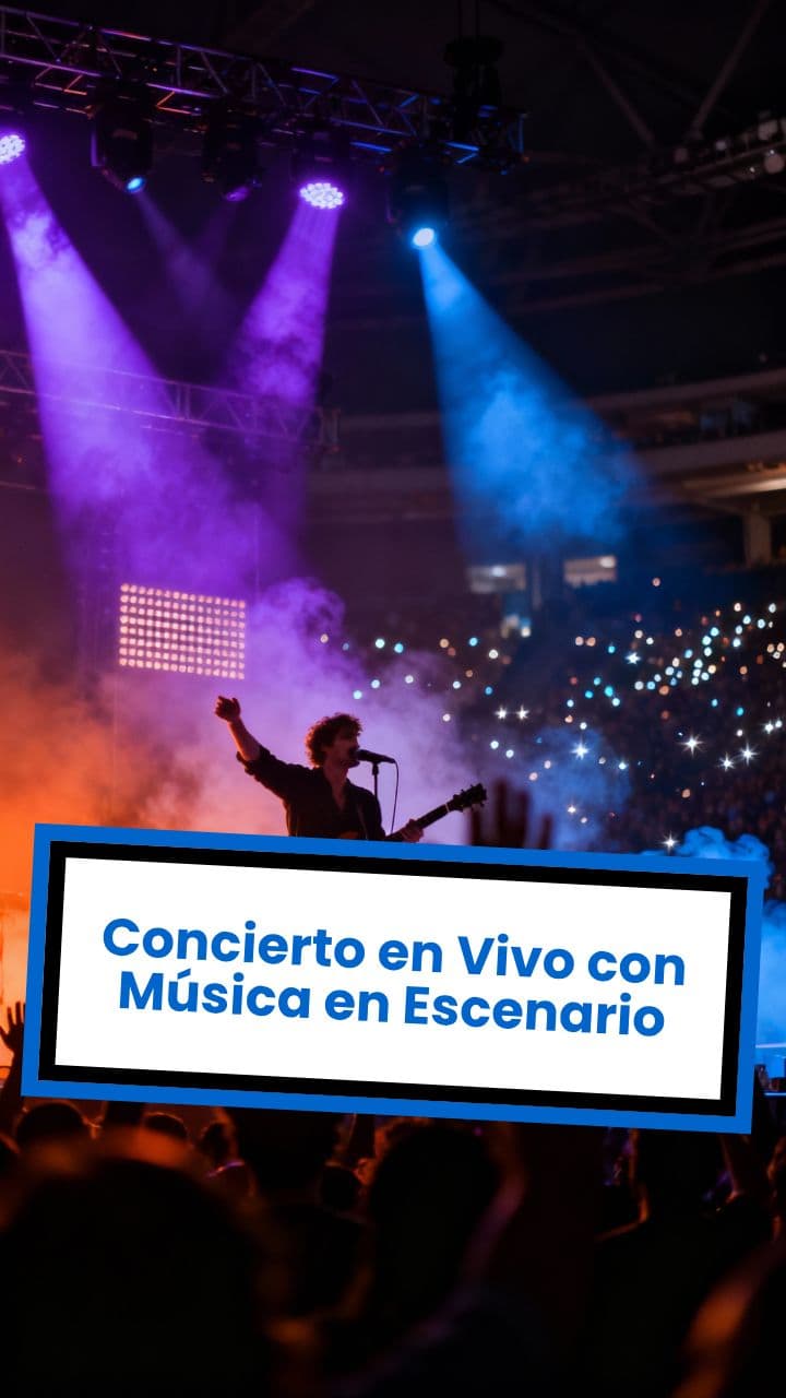 Concierto en Vivo con Música en Escenario