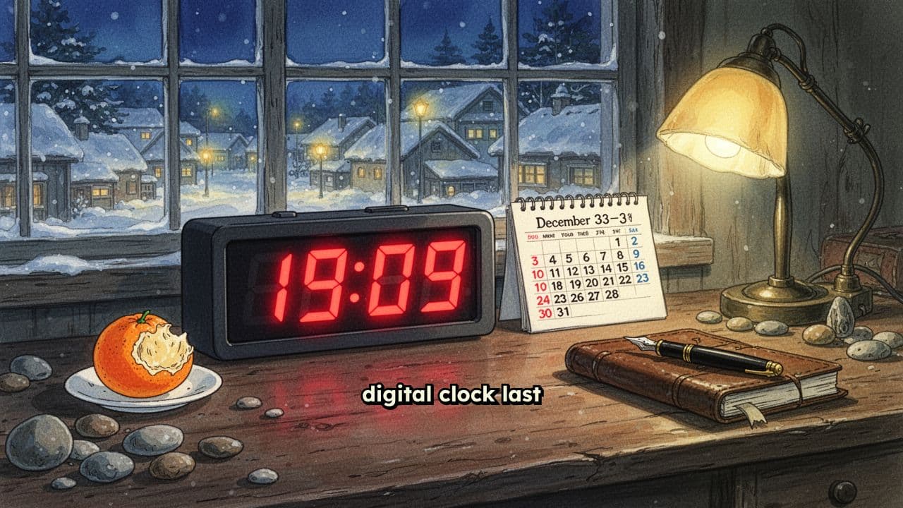 Digital Clock Countdown to 2026