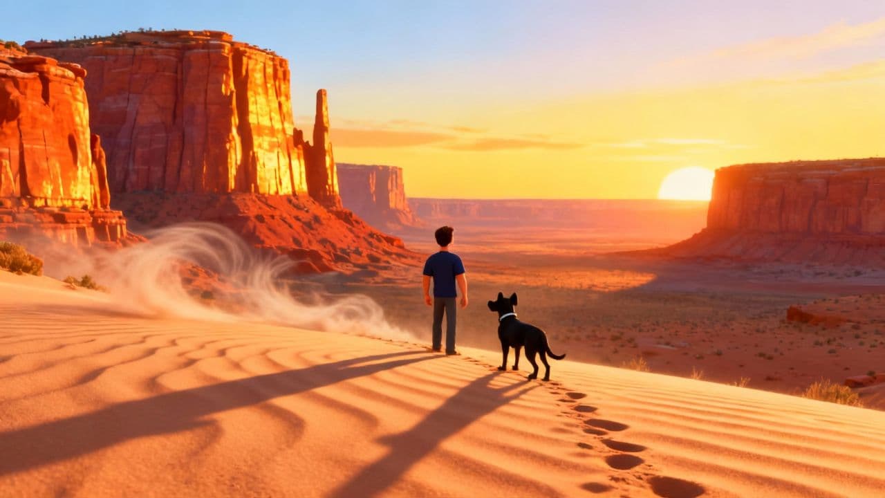 #8139 A Sunset in Monument Valley