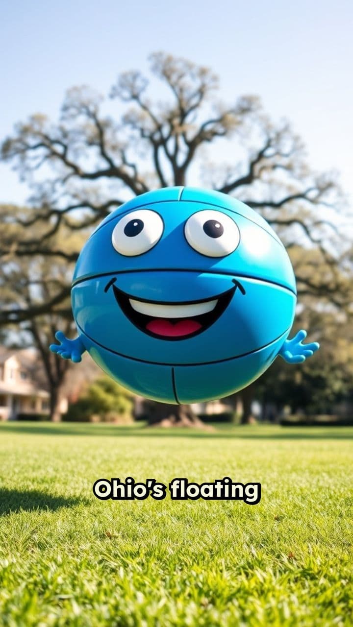 Ohio's Whimsical Blue Sphere