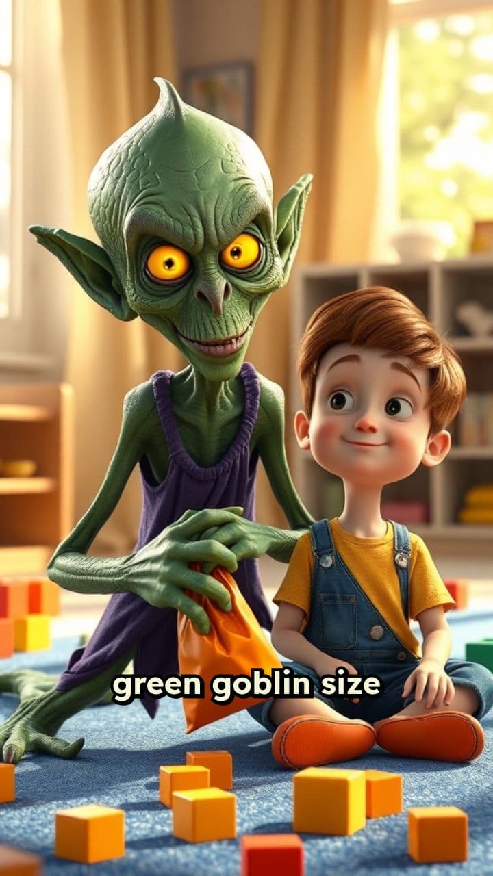 Shoebox Green Goblin Steals Snacks