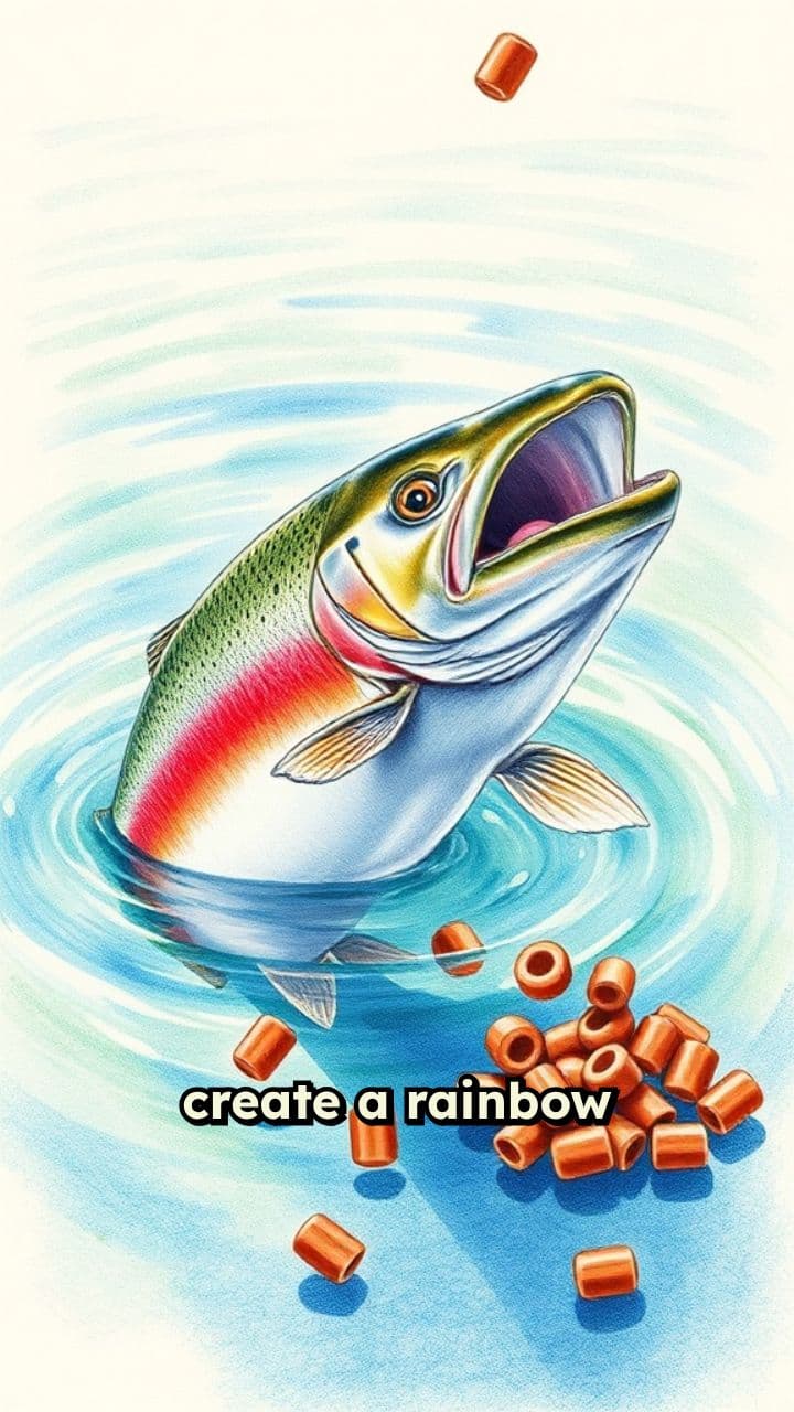 Rainbow Trout Feeding on Extruded Feed