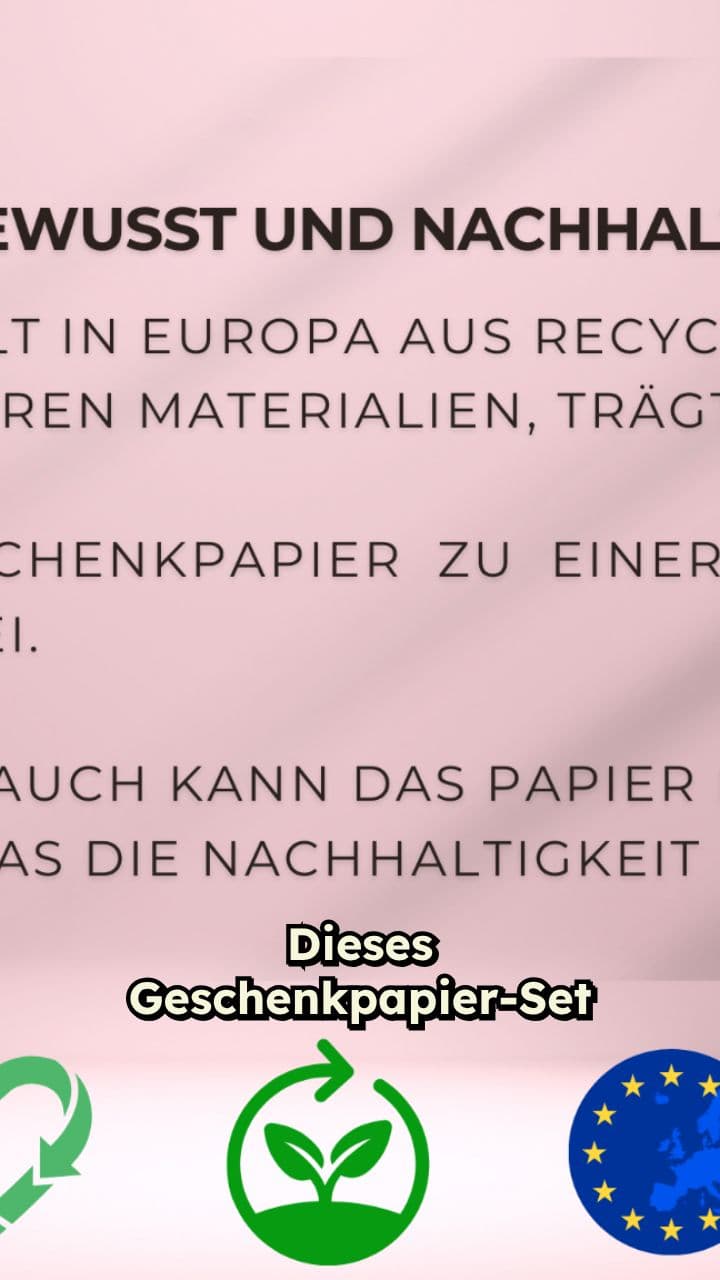 Nachhaltiges Geschenkpapier-Set aus Kraftpapier