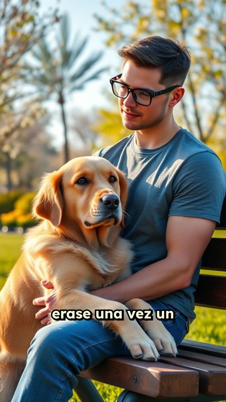 El chico y su perro enamorado