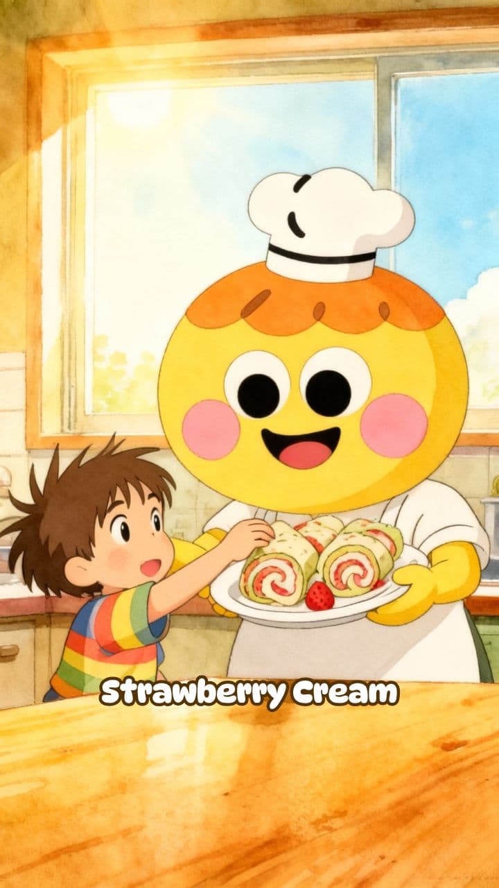 Strawberry Cream Wraps for Toddlers