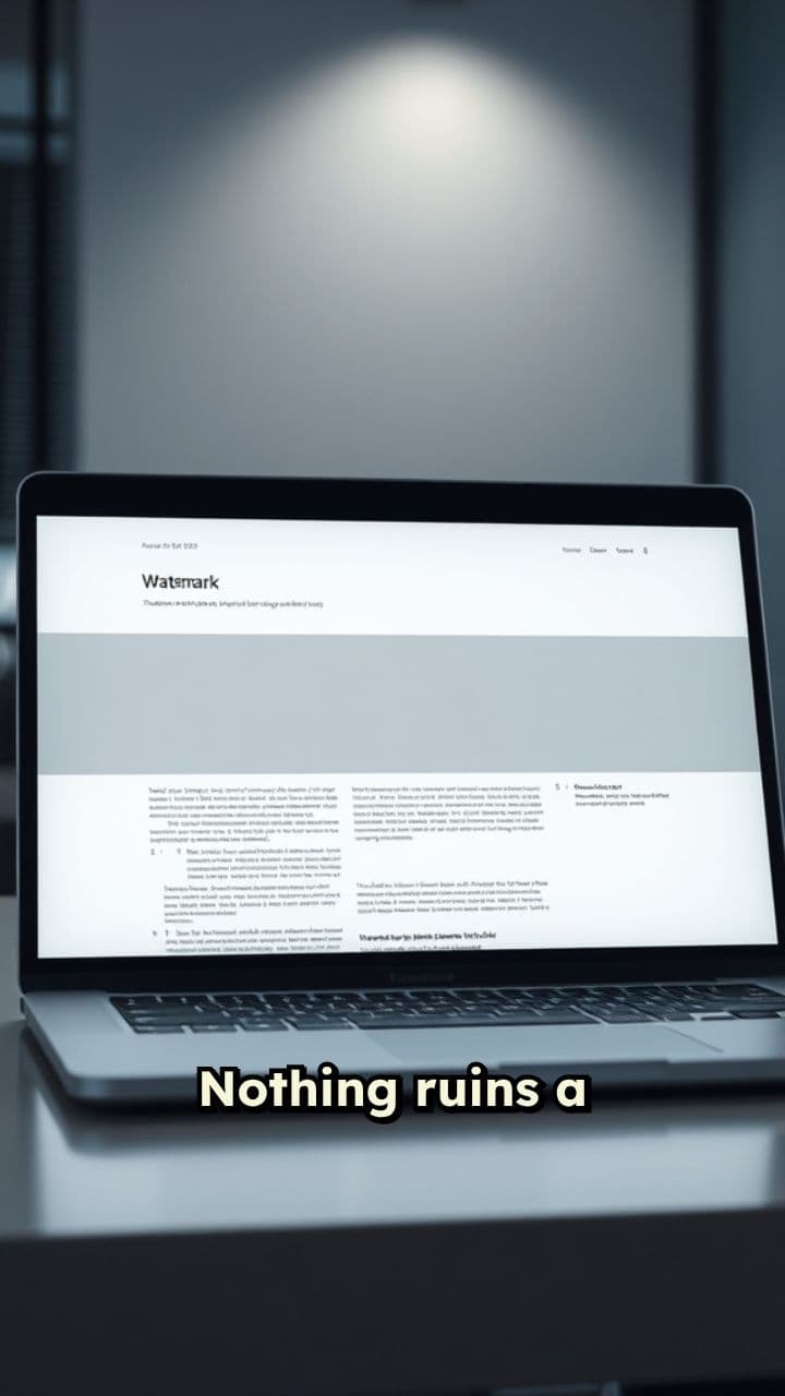 Eliminate Watermarks for Professional Documents