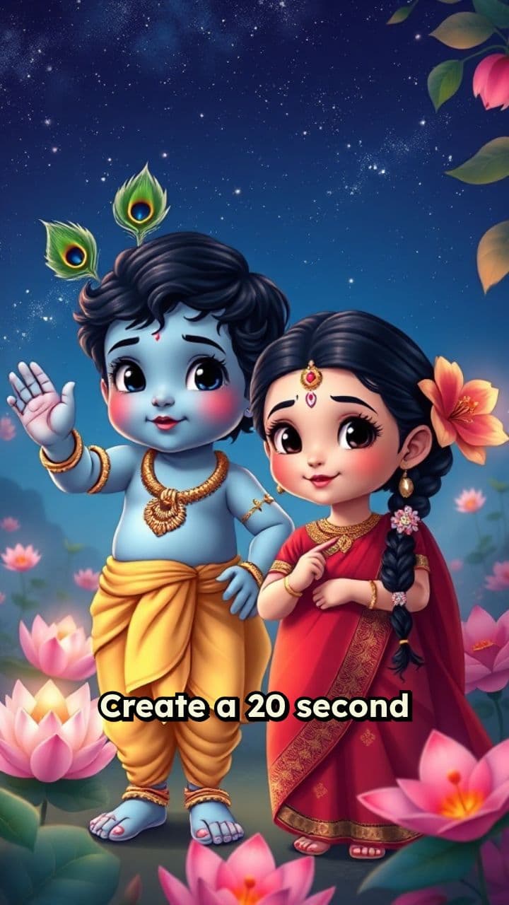 Baby Krishna & Radha New Year 2026