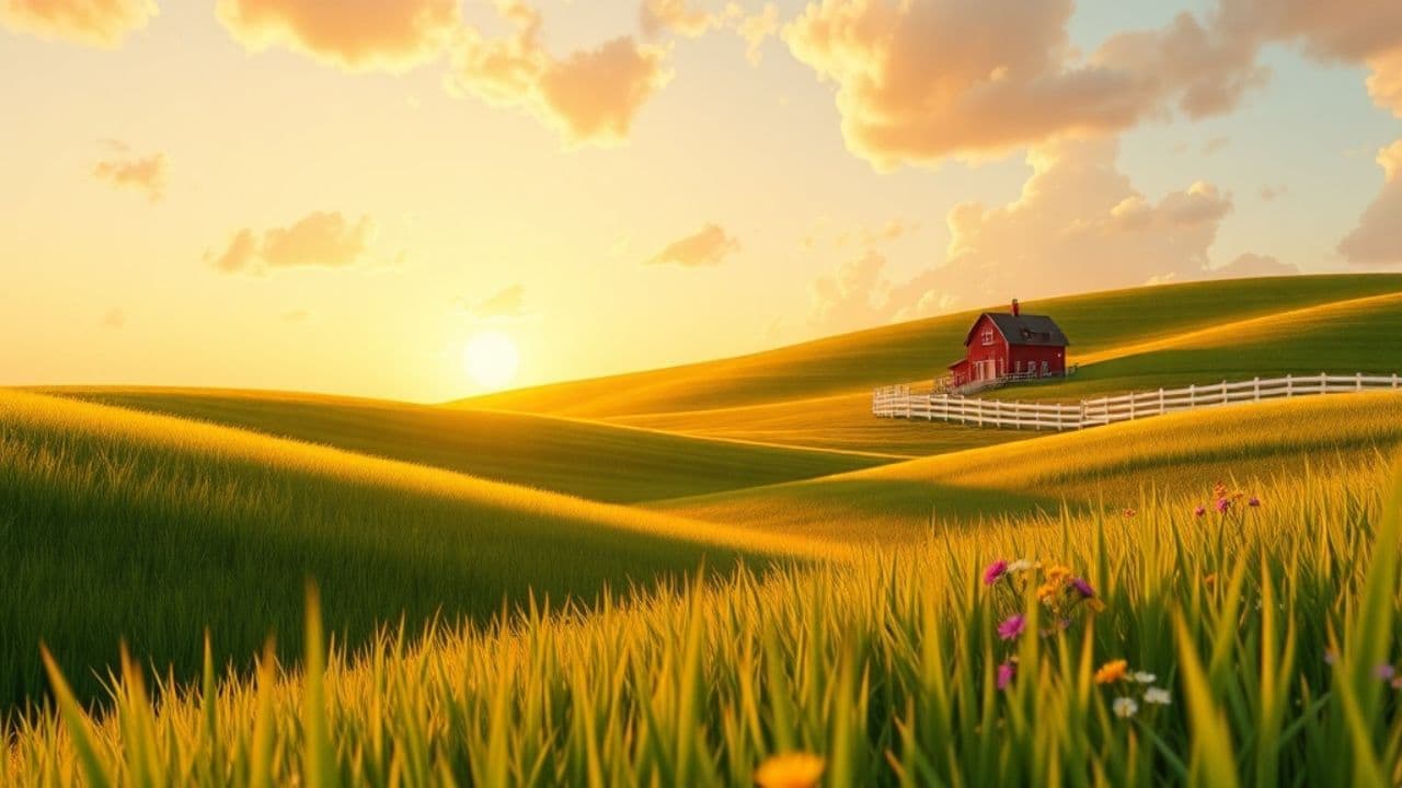 ترانه گاو مو-مو روی چمن سبز