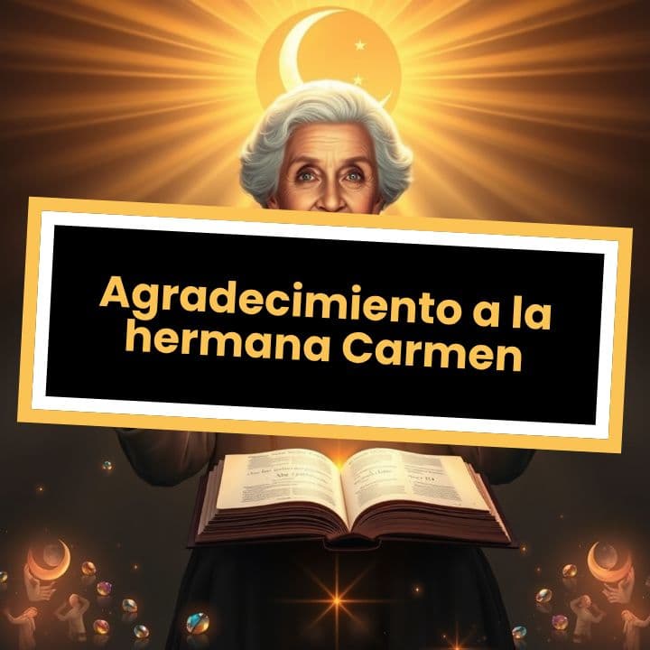 Agradecimiento a la hermana Carmen