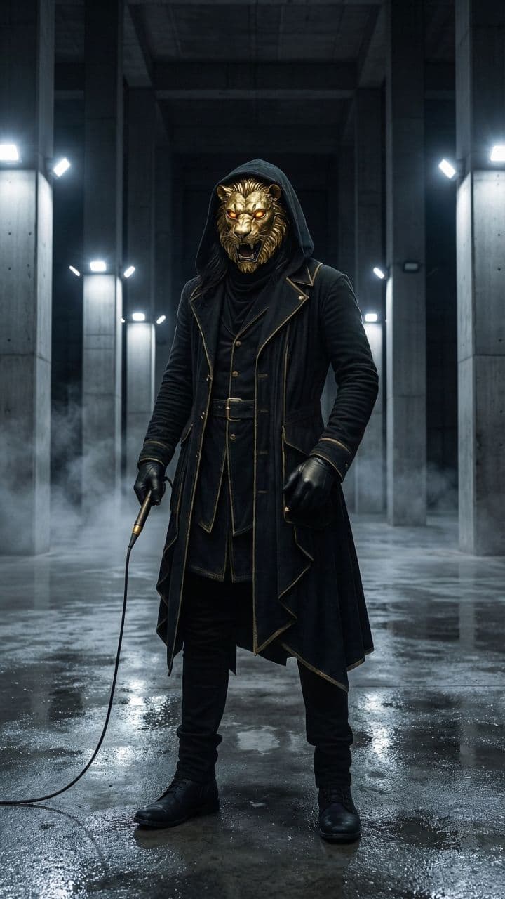 Hardcore Vocalist in Brutalist Structure