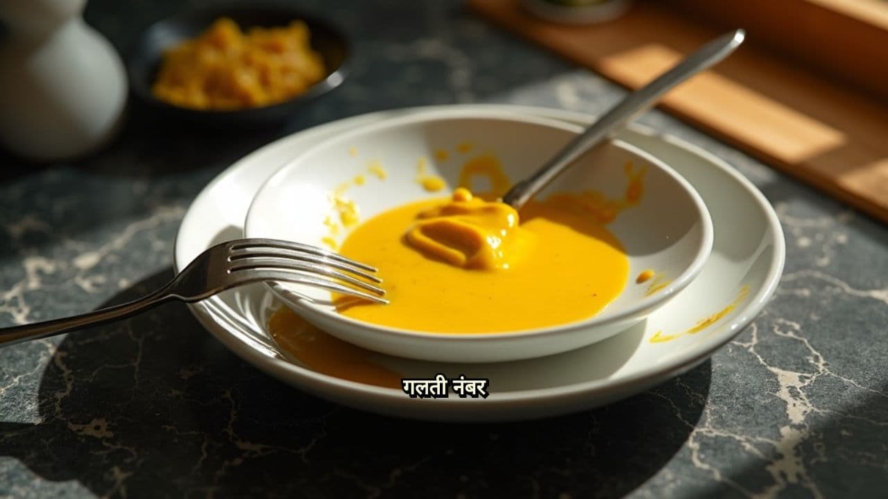 रात में गंदे और टूटे बर्तन की गलती