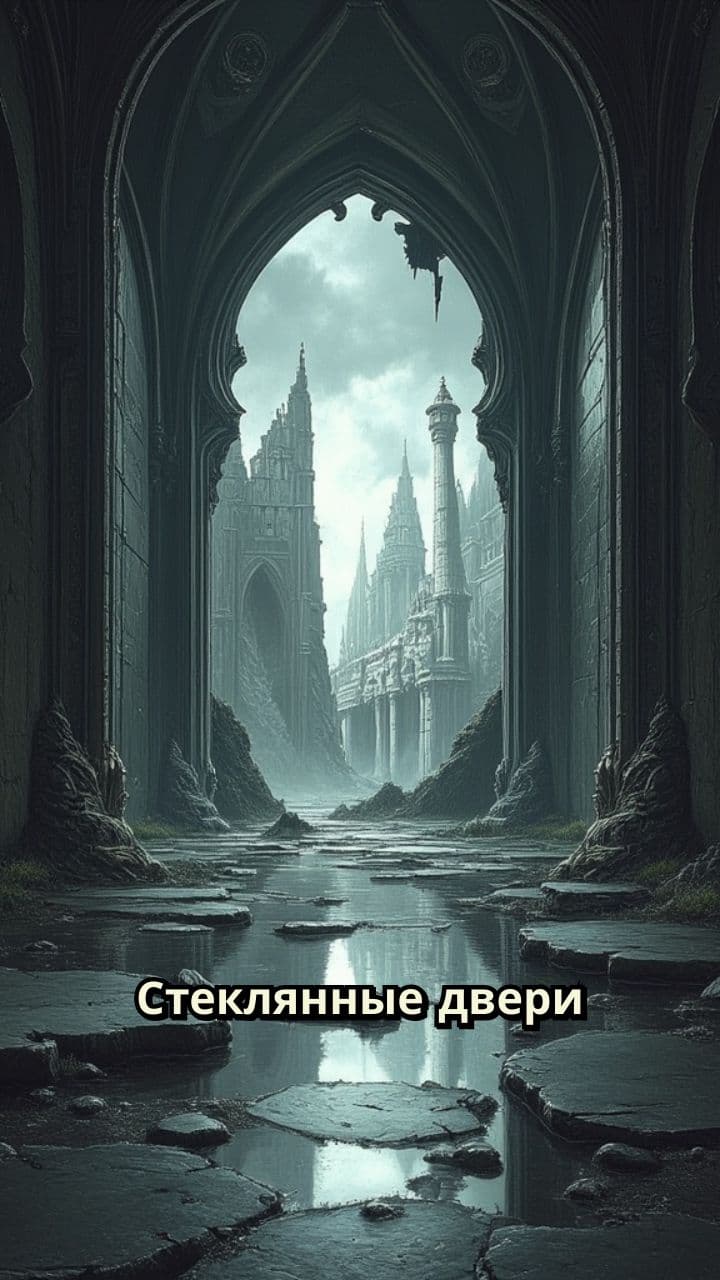 Стеклянные двери и разрушенный храм