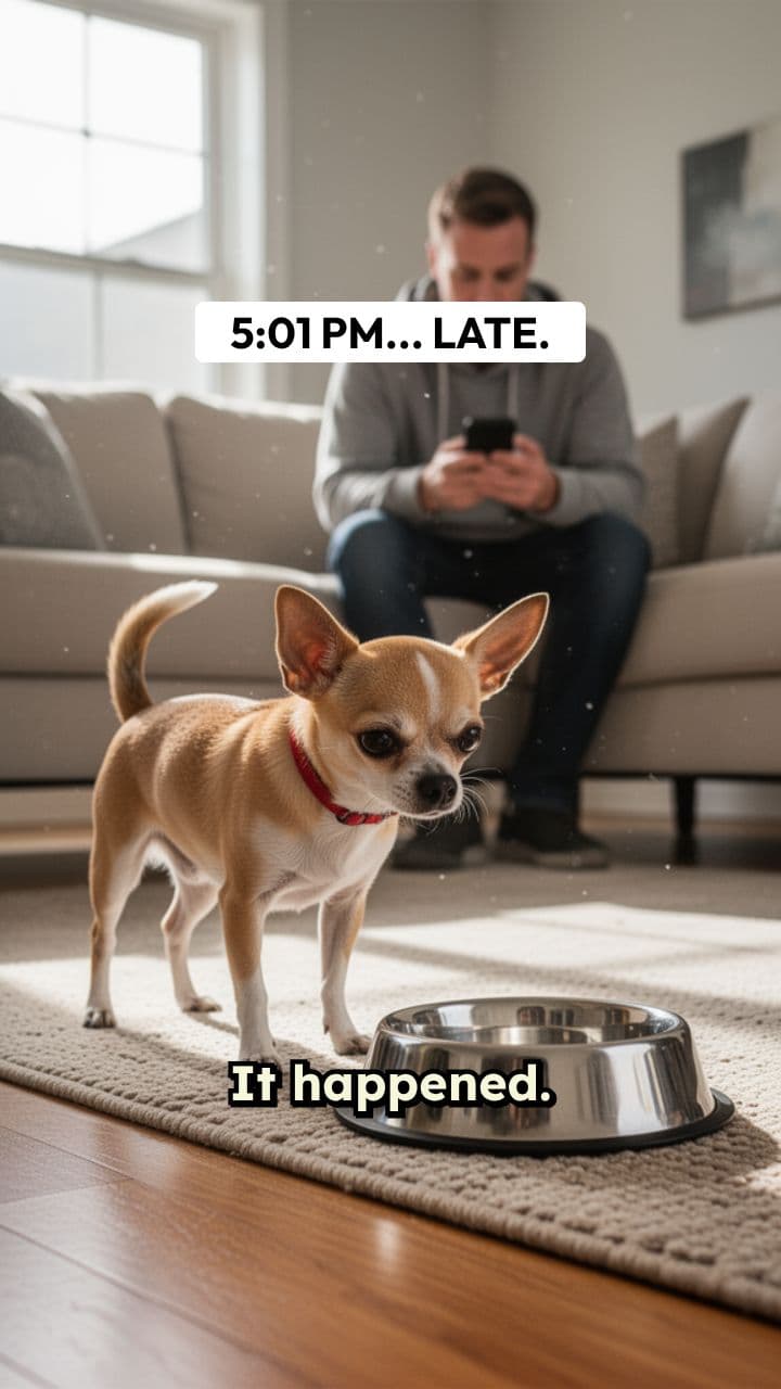 Chihuahua's Dinner Time Protest