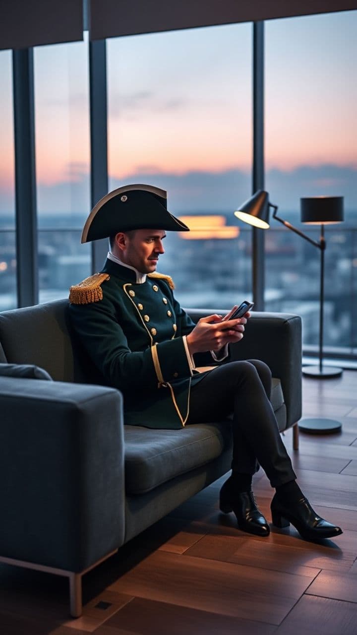 Napoléon attend son kebab Uber Eats